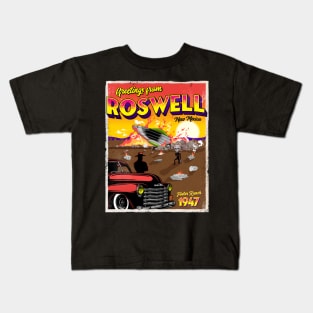 Greetings from Roswell 1947 UFO Crash Kids T-Shirt